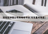 乐东区块链公司有哪些项目[乐东重大项目]